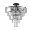 Modern Black Large Crystal Chandelier