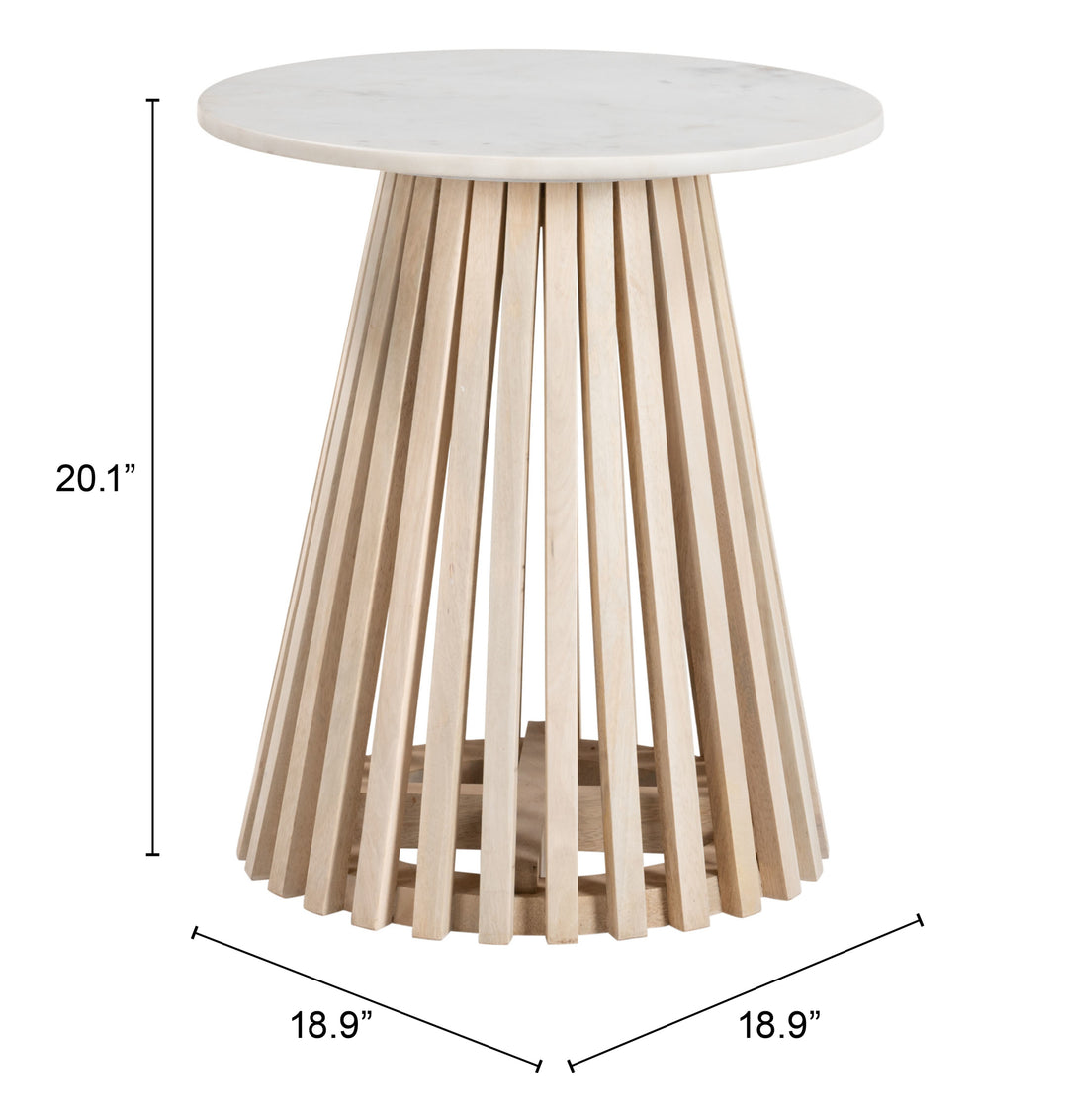 The Mazara Side Table White & Natural  Era and Style Inspired Home Decor 1