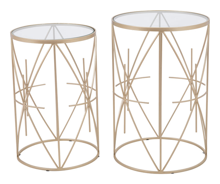 The Hadrian Side Table Set (2-Piece) Gold  Era and Style Inspired Home Decor 1