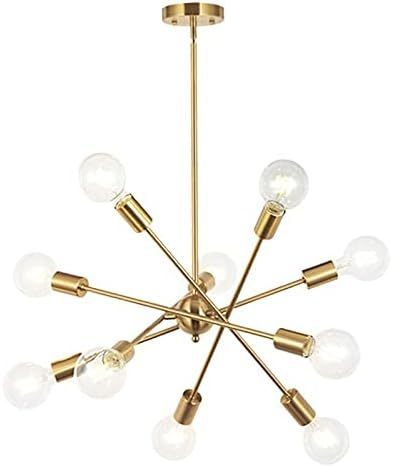 Adjustable Sputnik Chandelier with Gold Finish