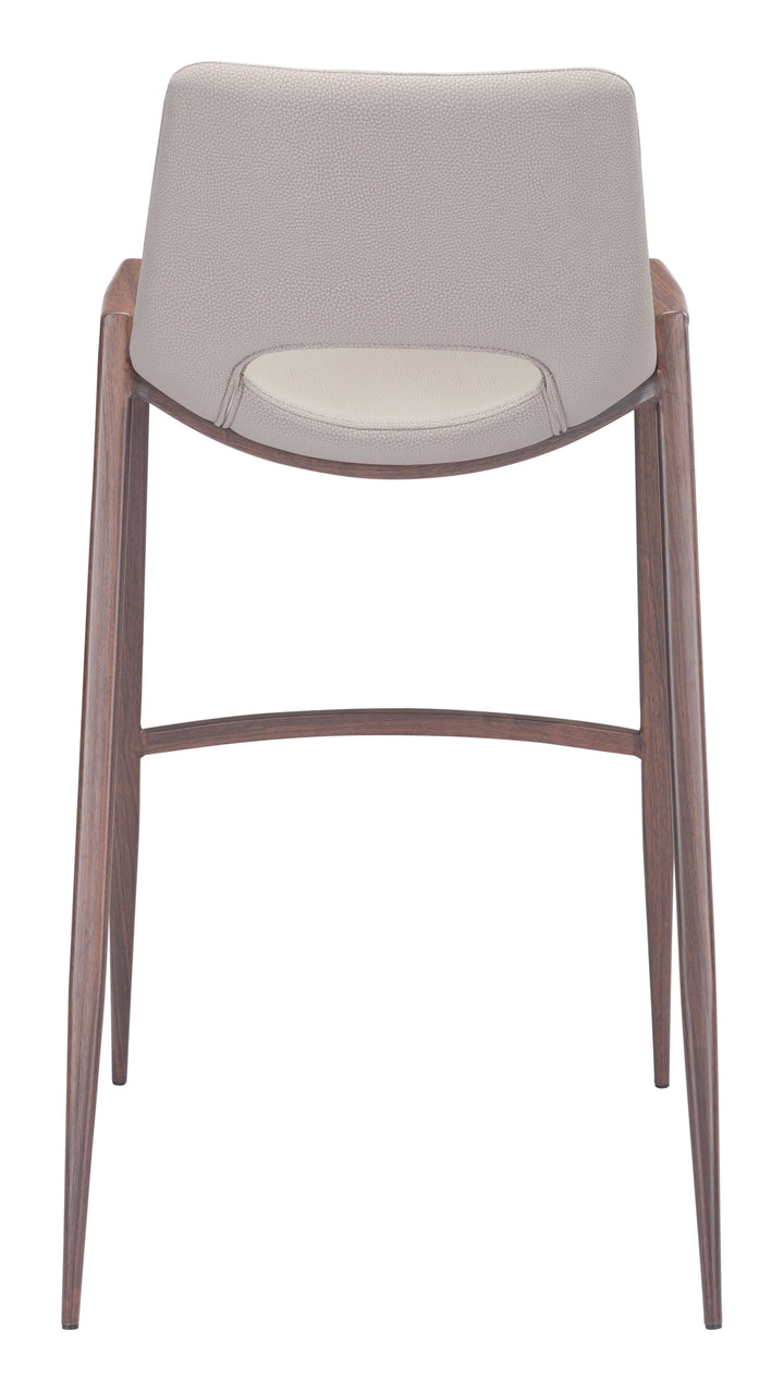 The Desi Barstool (Set of 2) Beige & Walnut  Era and Style Inspired Home Decor 1