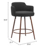 The Kono Swivel Counter Stool (Set of 2) Black & Walnut  Era and Style Inspired Home Decor 1