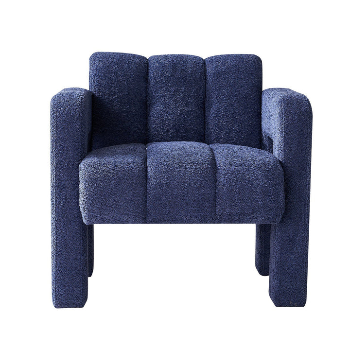 Wide Boucle Upholstered Accent Chair