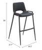 The Desi Barstool (Set of 2) Black  Era and Style Inspired Home Decor 1