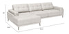 The Bliss LAF Chaise Sectional Beige  Era and Style Inspired Home Decor 1