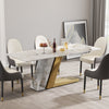 Modern Stone Pandora Straight Panel Dining Table