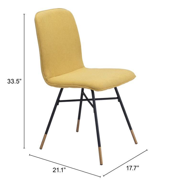 The Var Dining Chair (Set of 2) Yellow  Era and Style Inspired Home Decor 1