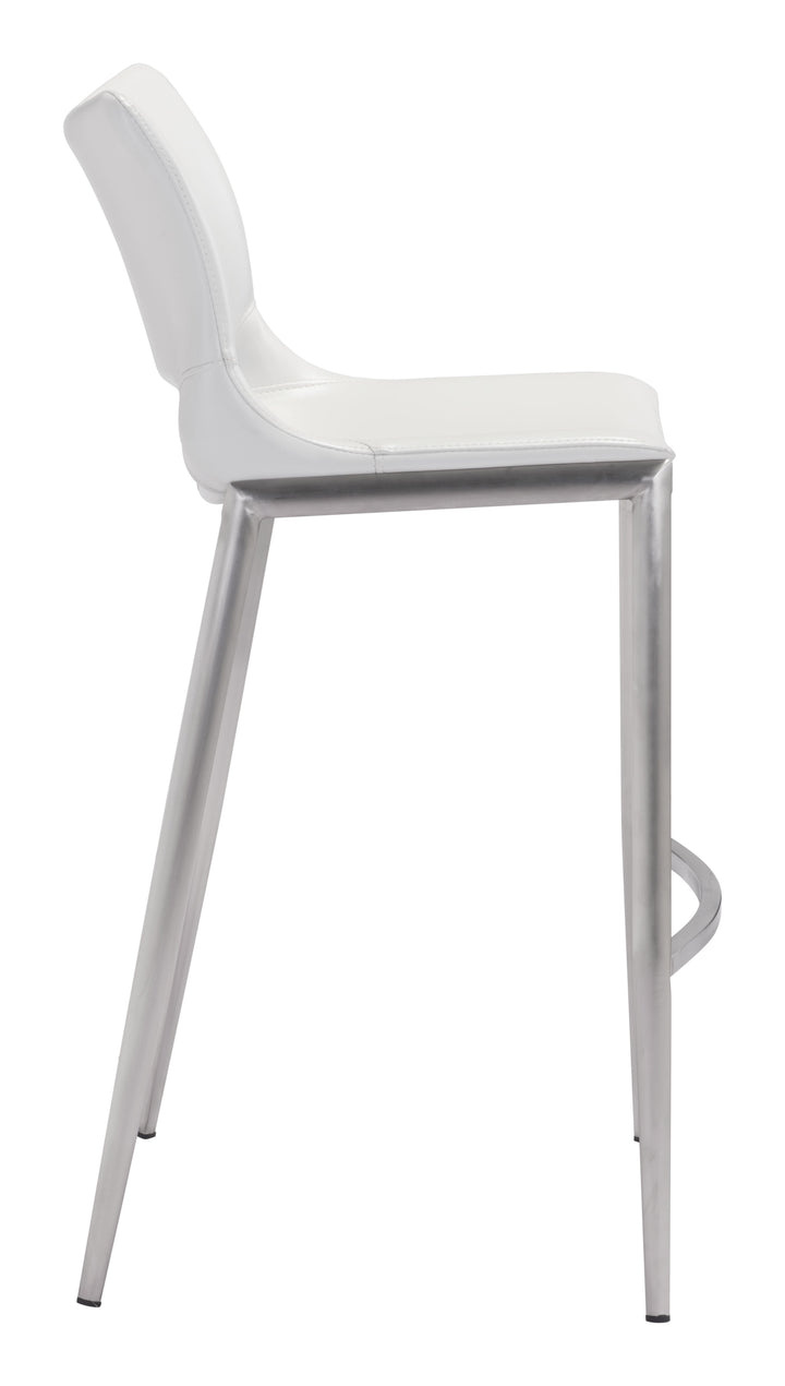 The Ace Barstool (Set of 2) White & Silver  Era and Style Inspired Home Decor 1