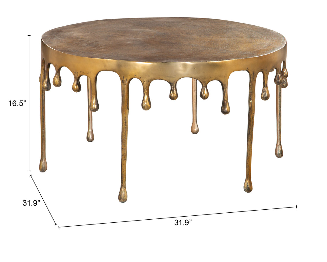 The Drip Coffee Table Antique Brass  Era and Style Inspired Home Decor 1