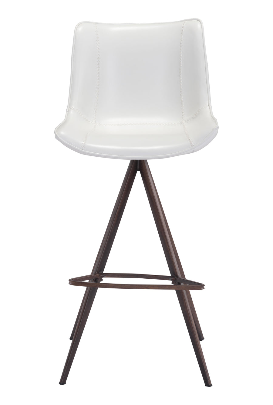 The Aki Barstool (Set of 2) White & Walnut  Era and Style Inspired Home Decor 1