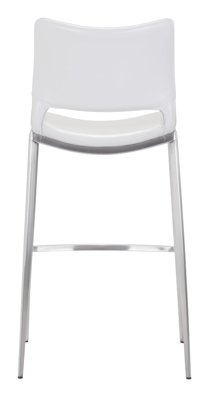 The Ace Barstool (Set of 2) White & Silver  Era and Style Inspired Home Decor 1