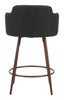 The Kono Swivel Counter Stool (Set of 2) Black & Walnut  Era and Style Inspired Home Decor 1