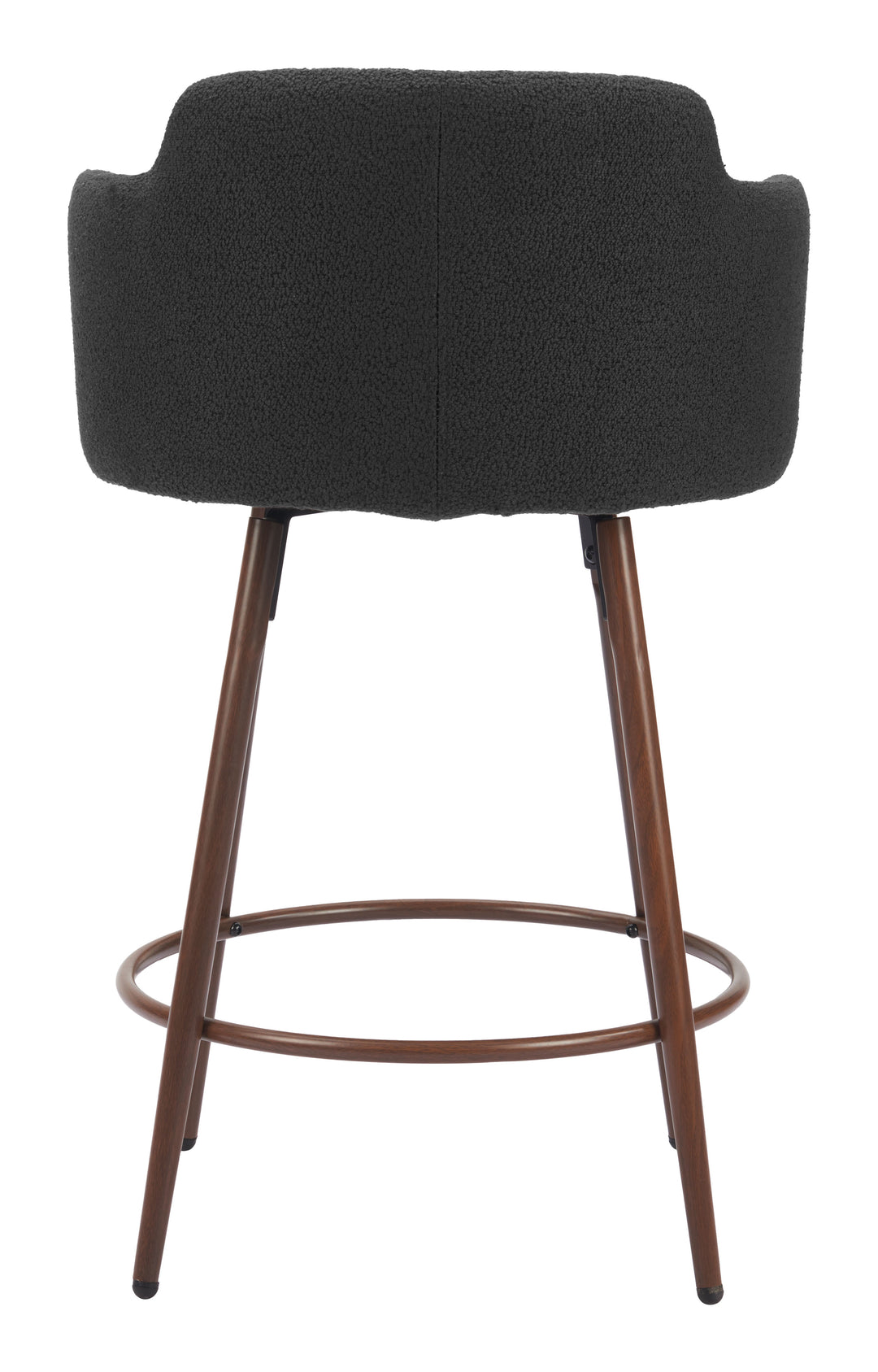 The Kono Swivel Counter Stool (Set of 2) Black & Walnut  Era and Style Inspired Home Decor 1