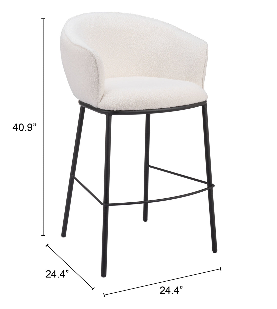 The Essen Barstool Ivory  Era and Style Inspired Home Decor 1