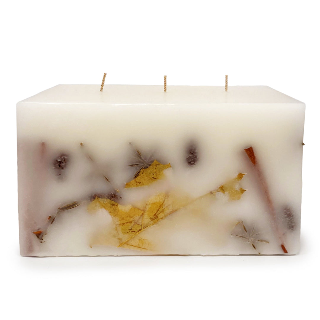 Harvest Oak 3 Wick Brick Botanical Candle