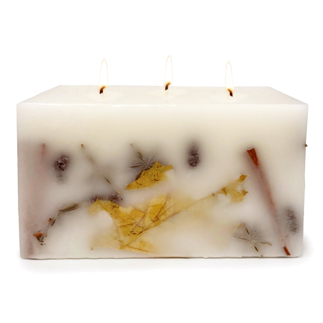 Harvest Oak 3 Wick Brick Botanical Candle