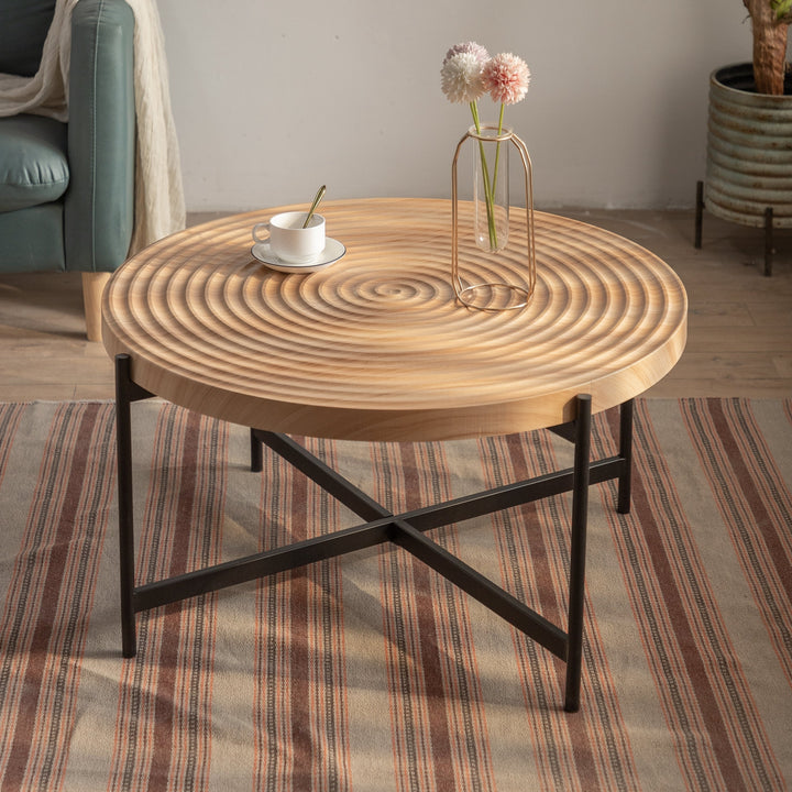 Modern Thread Design Round Coffee Table