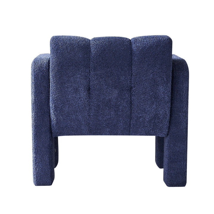 Wide Boucle Upholstered Accent Chair