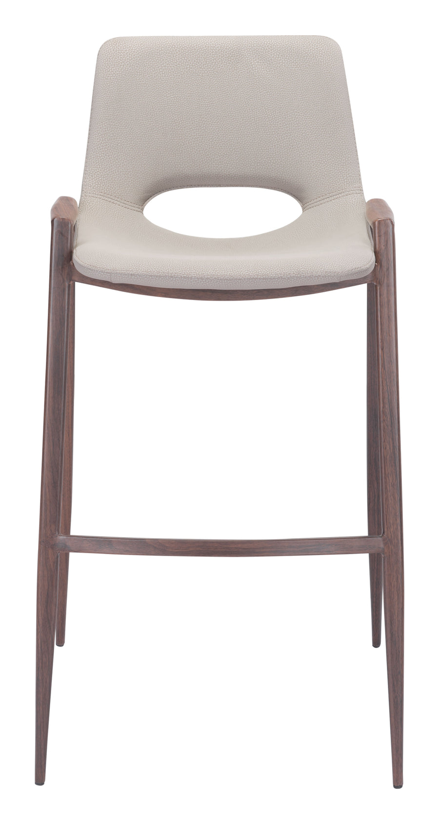 The Desi Barstool (Set of 2) Beige & Walnut  Era and Style Inspired Home Decor 1