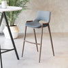 The Desi Barstool (Set of 2) Azure Gray & Walnut  Era and Style Inspired Home Decor 1