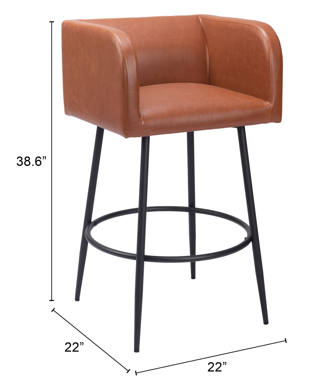 The Horbat Barstool (Set of 2) Brown  Era and Style Inspired Home Decor 1