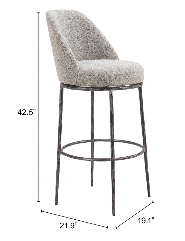 The Nordhavn Swivel Barstool Gray  Era and Style Inspired Home Decor 1