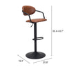 The Kirby Barstool Vintage Brown & Black  Era and Style Inspired Home Decor 1