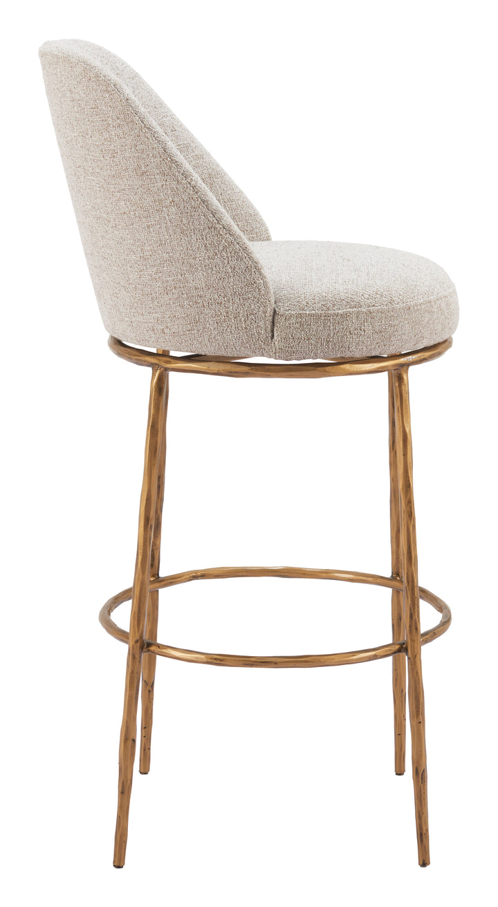 The Nordhavn Swivel Barstool Beige & Gold  Era and Style Inspired Home Decor 1