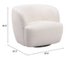 The Govan Swivel Chair Ivory  Era and Style Inspired Home Decor 1