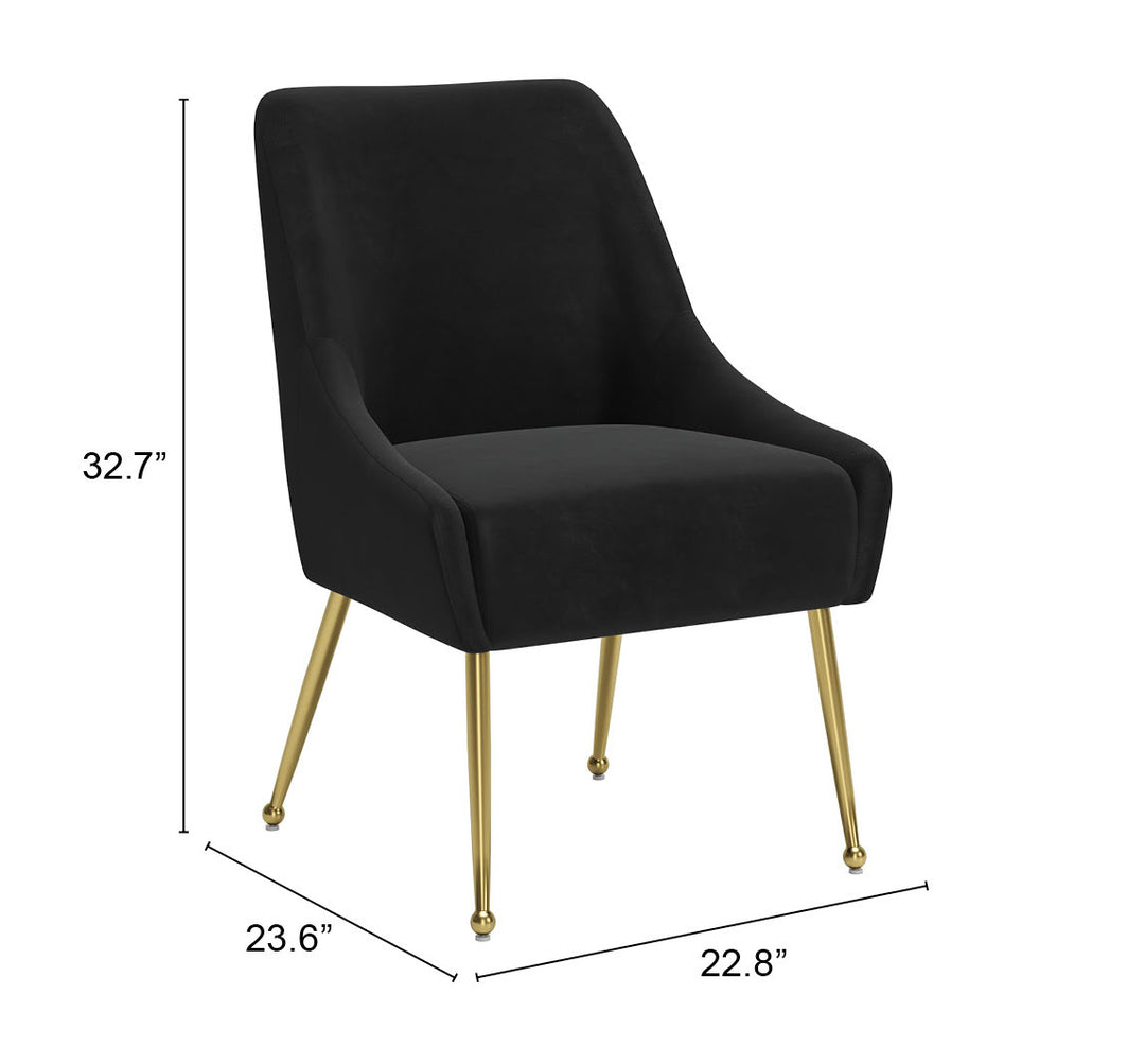 The Maxine Dining Chair Black & Gold  Era and Style Inspired Home Decor 1