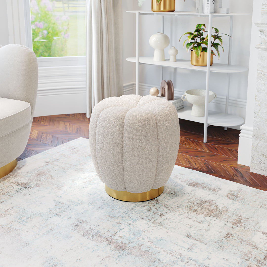 The Napa Ottoman Ivory  Era and Style Inspired Home Decor 1