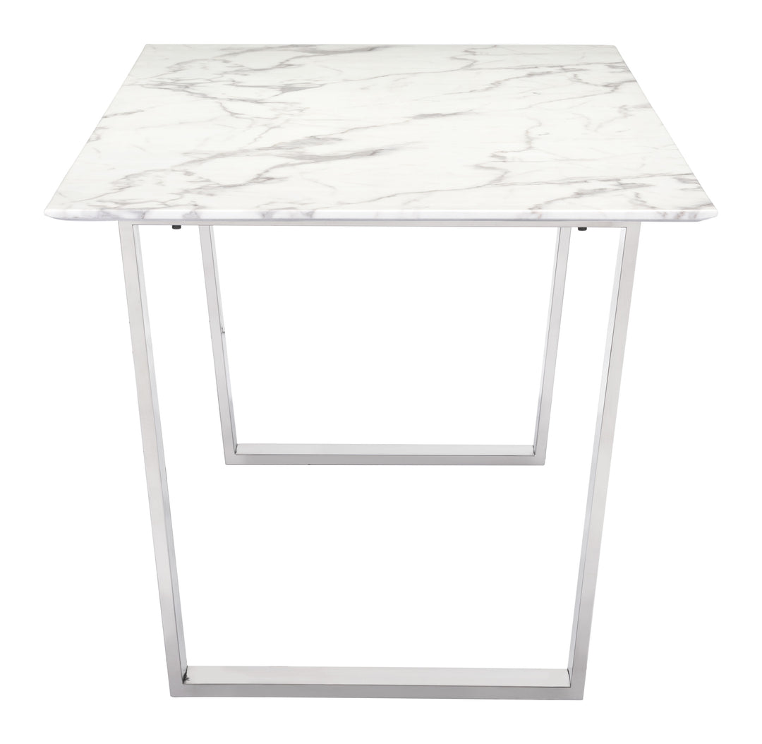 The Atlas Dining Table White & Silver  Era and Style Inspired Home Decor 1