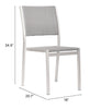 The Metropolitan Armless Dining Chair (Set of 2) Gray & Silver  Era and Style Inspired Home Decor 1