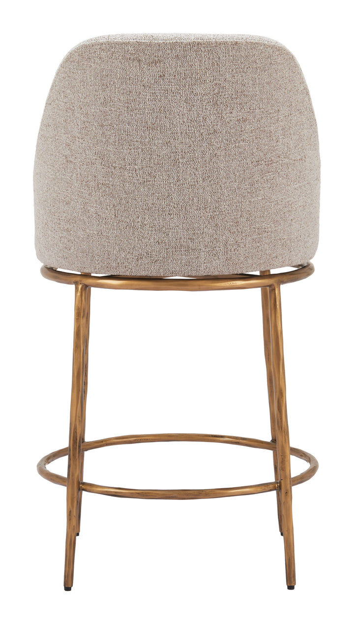 The Nordhavn Swivel Counter Stool Beige & Gold  Era and Style Inspired Home Decor 1