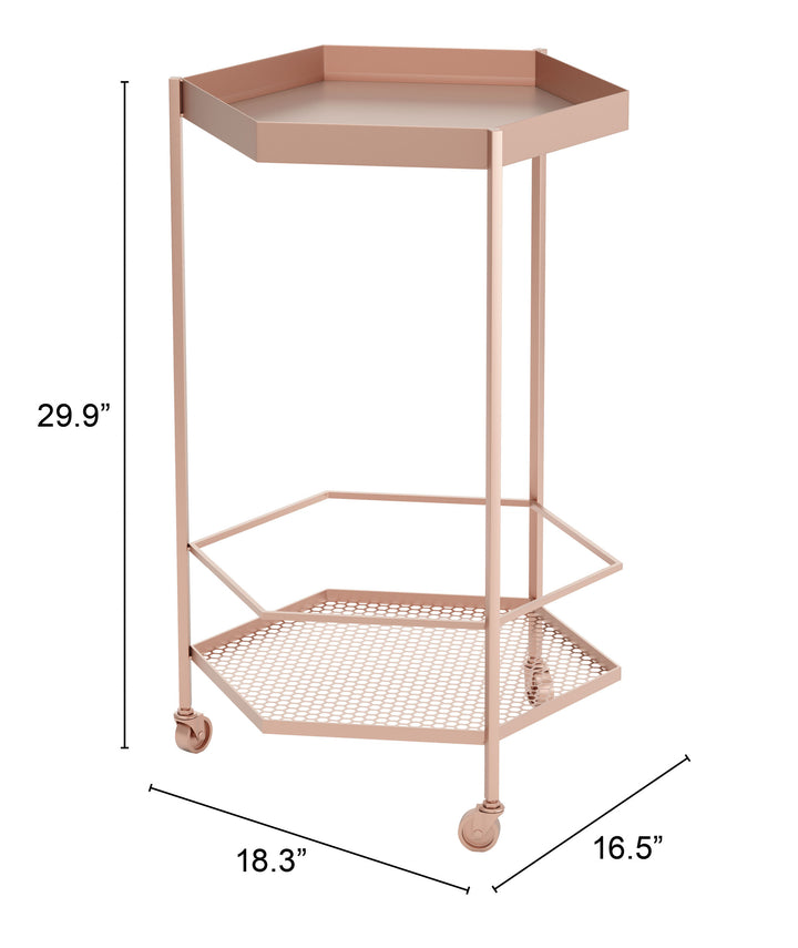 The Hex Bar Cart Copper  Era and Style Inspired Home Decor 1