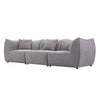 Plush Teddy Fleece Modern Deep 3-Seat Sofa