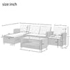 4-Piece Outdoor Beige Rattan Patio Furniture Set