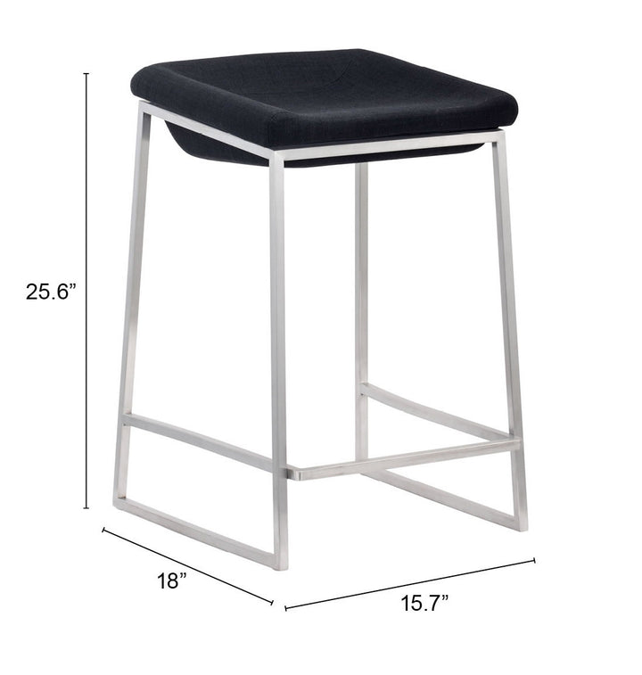 The Lids Counter Stool (Set of 2) Dark Gray  Era and Style Inspired Home Decor 1