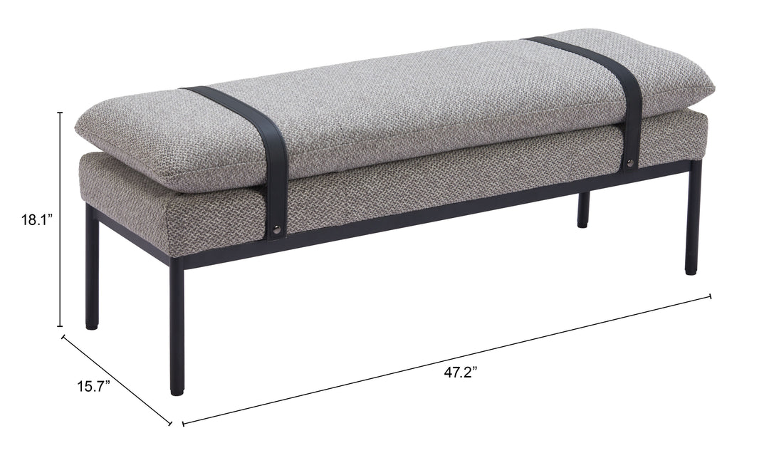 The Padd Bench Gray  Era and Style Inspired Home Decor 1