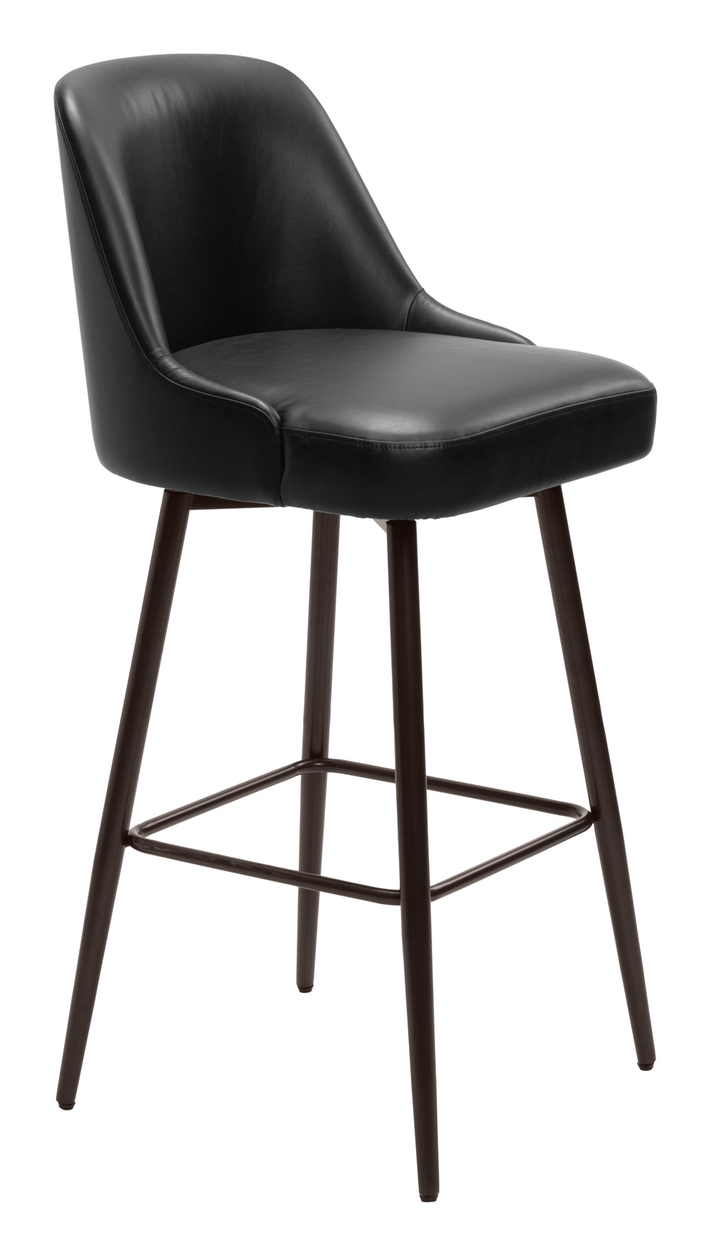 The Keppel Swivel Barstool Black & Bronze  Era and Style Inspired Home Decor 1