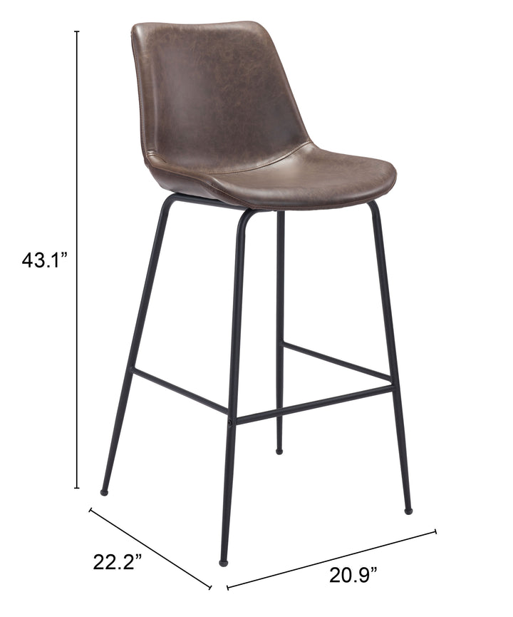 The Byron Barstool Brown  Era and Style Inspired Home Decor 1