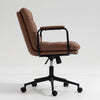 Ergonomic Faux Leather Office Chair in Classic Brown