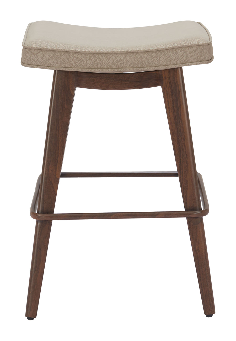 The Divat Counter Stool (Set of 2) Beige & Walnut  Era and Style Inspired Home Decor 1