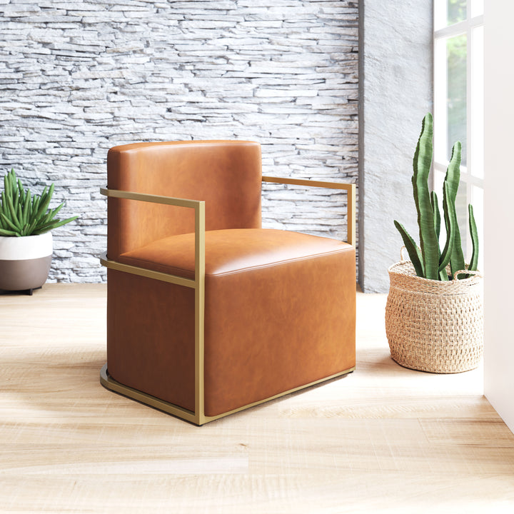 The Xander Accent Chair Brown  Era and Style Inspired Home Decor 1