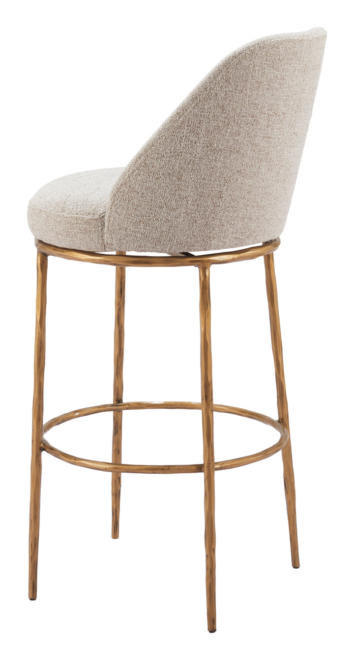 The Nordhavn Swivel Barstool Beige & Gold  Era and Style Inspired Home Decor 1