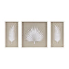 Framed Rice Paper Palm Leaves 3-piece Shadowbox Wall Decor