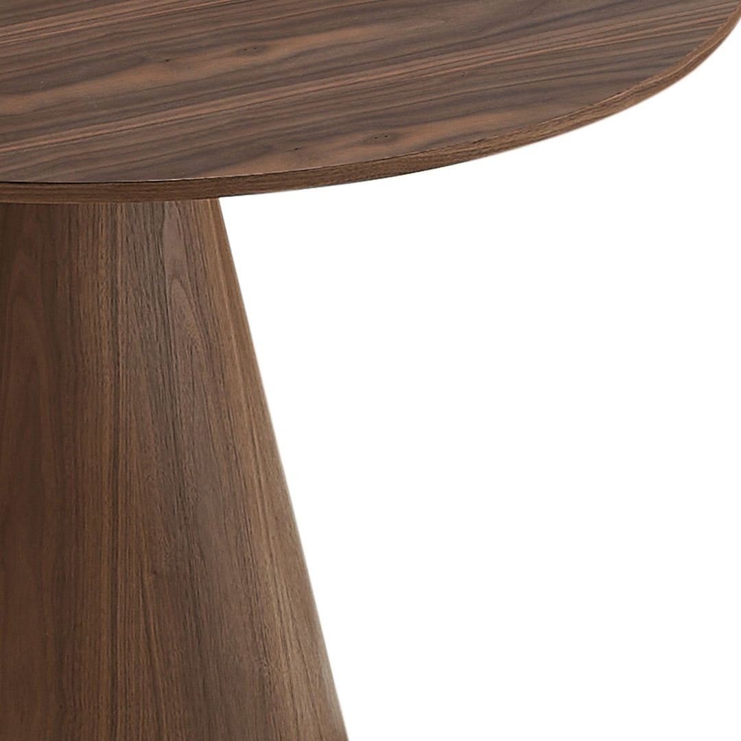 Mid-Century Modern Walnut Round Dining Table