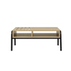 Modern Rectangular Coffee Table with Storage and Hairpin Legs