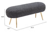 The Creek Bench Glitter Black  Era and Style Inspired Home Decor 1