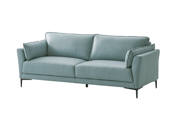 ACME Mesut Light Blue Top Grain Leather Sofa